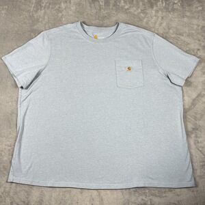 Women's Carhartt‎ Loose Fit 3X 24W-26W Short Sleeve Lt Blue Top Casual Everyday
